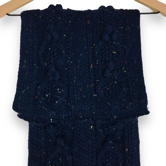 LANDS’ END Infinity Scarf Chunky Cable Knit Multicolor Speckled Yarn Cozy Warm - Picture 5 of 10